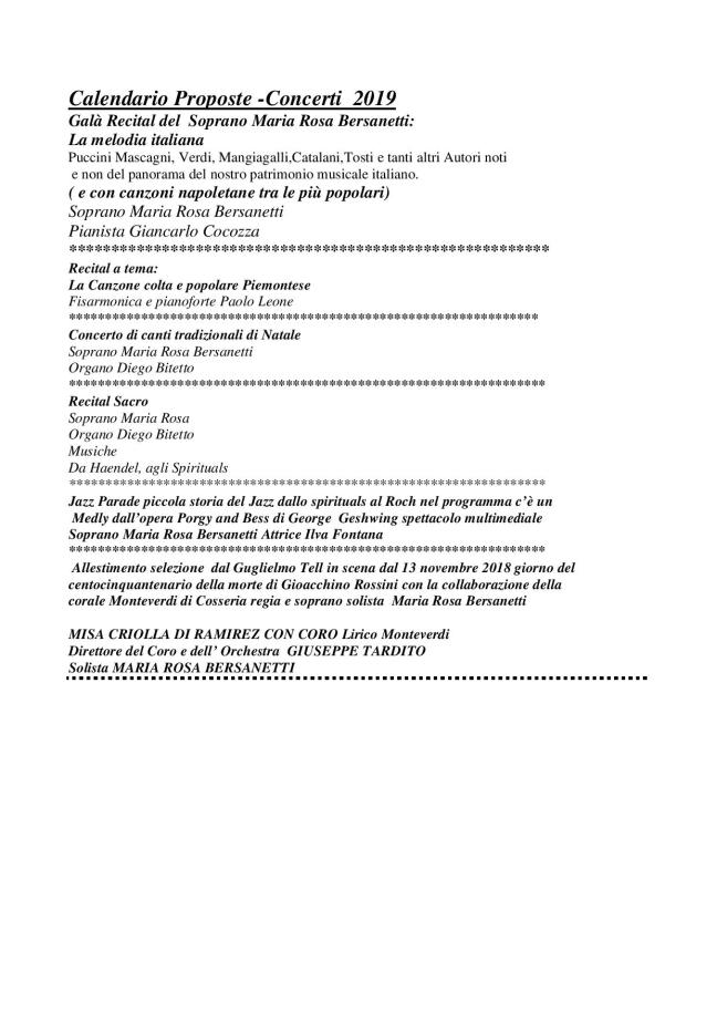 proposte concerti 2019