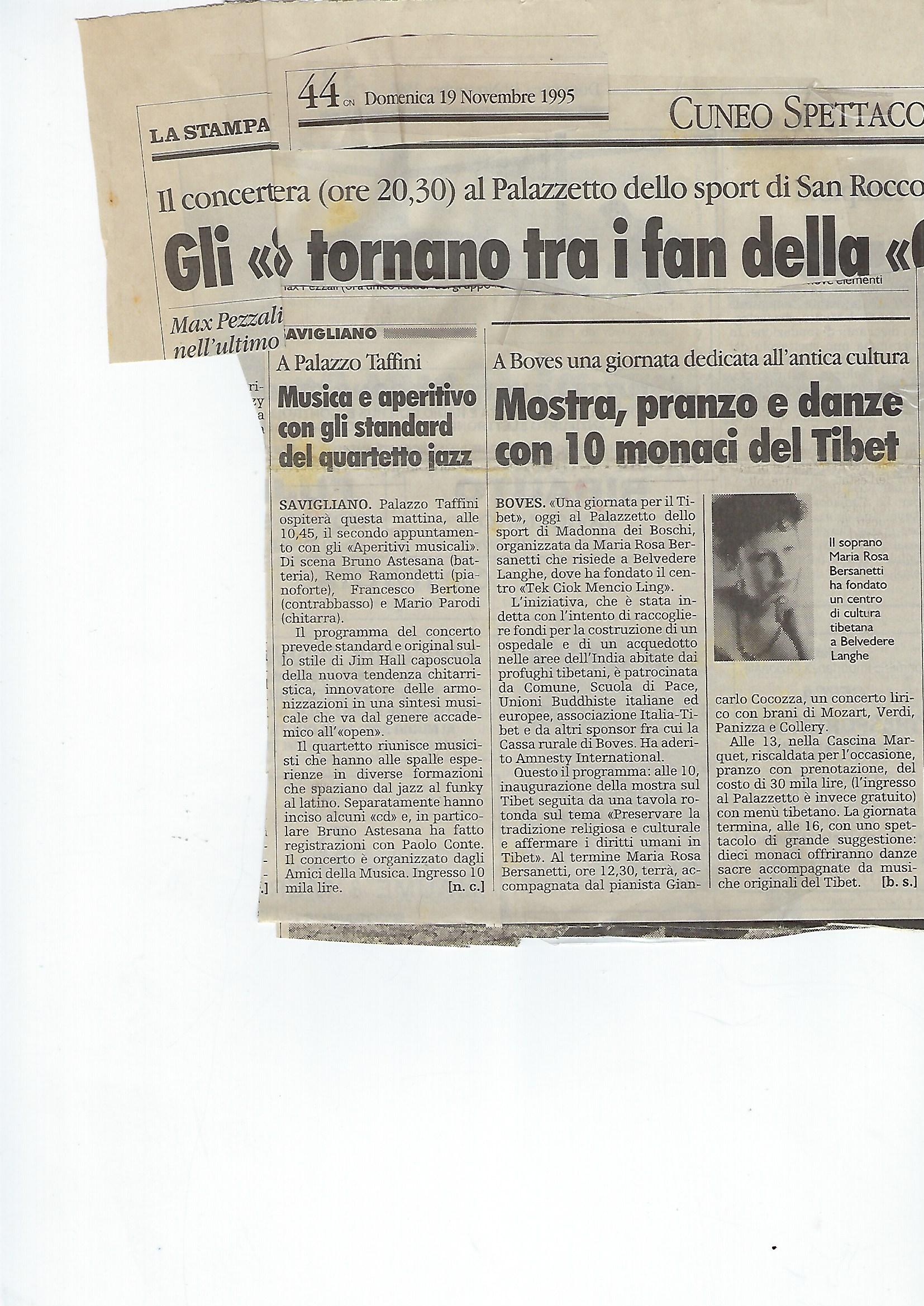 1995 articolo Boves tibet